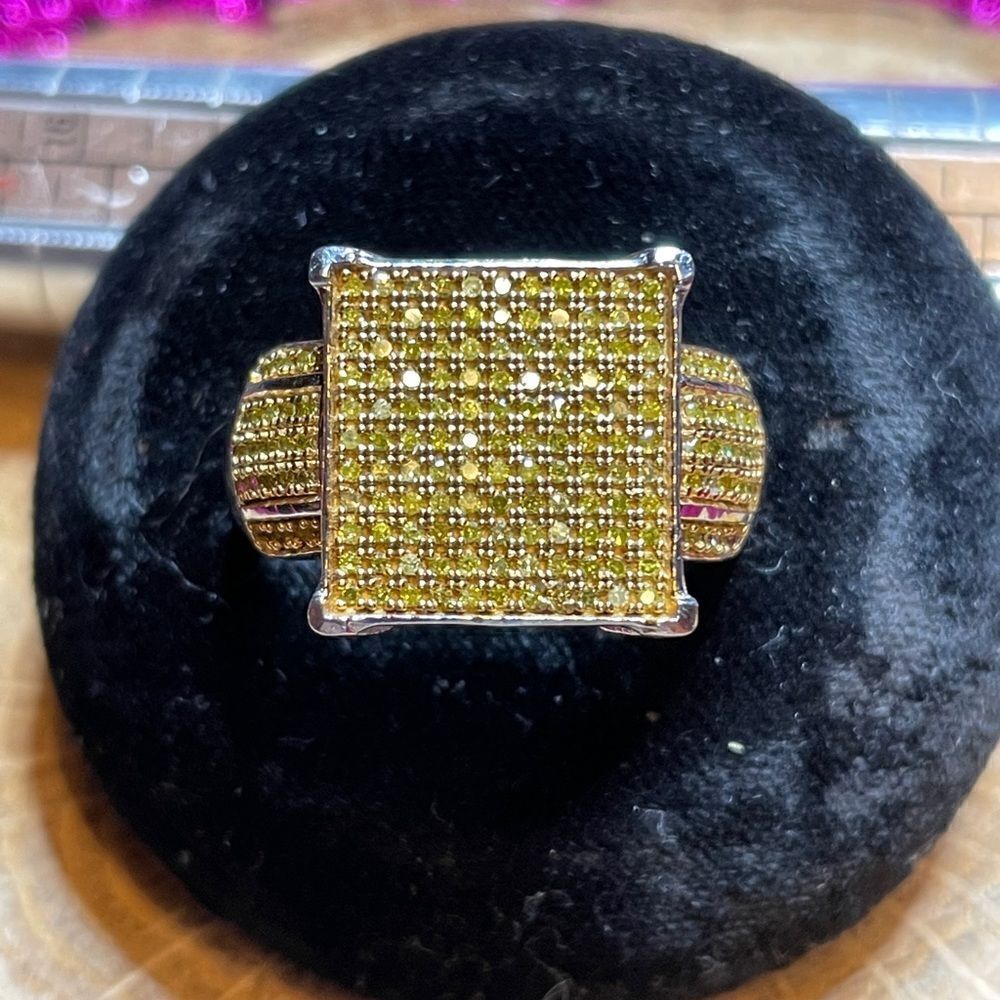Yellow Diamond 925 Ring size 10